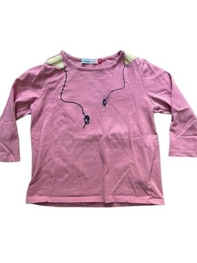 4/$25 Kidichic Girls Pink 3/4 Sleeve T-Shirt Size 6/7